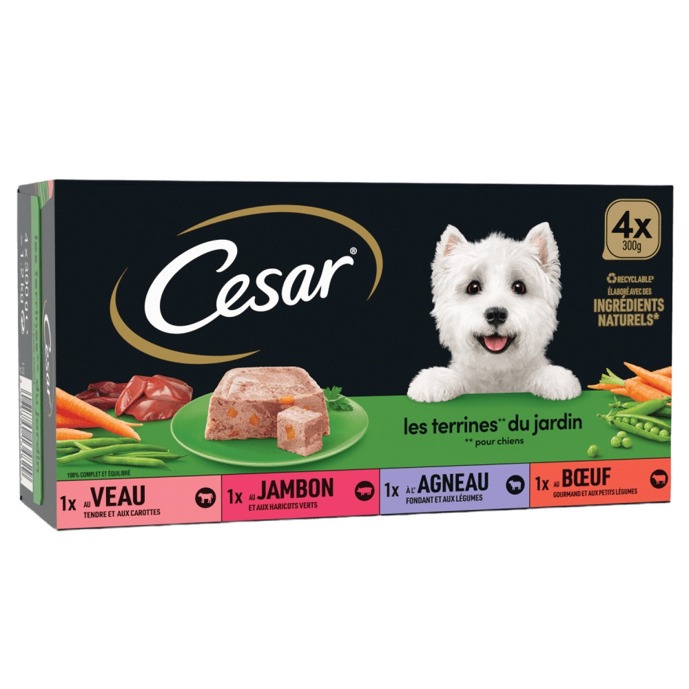 CESAR® Barquettes - Les Terrines Du Jardin 4 X 300g - 1