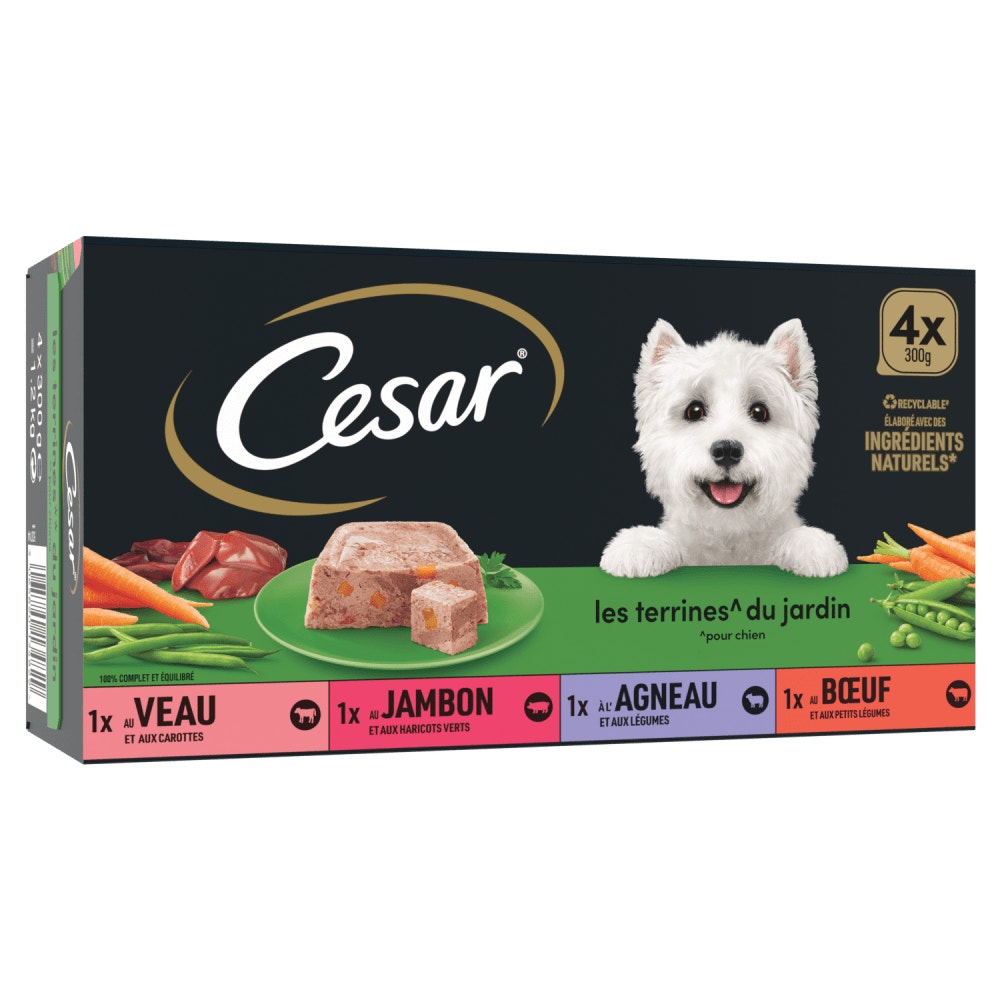 CESAR® Barquettes - Les Terrines Du Jardin 4 X 300g - 1